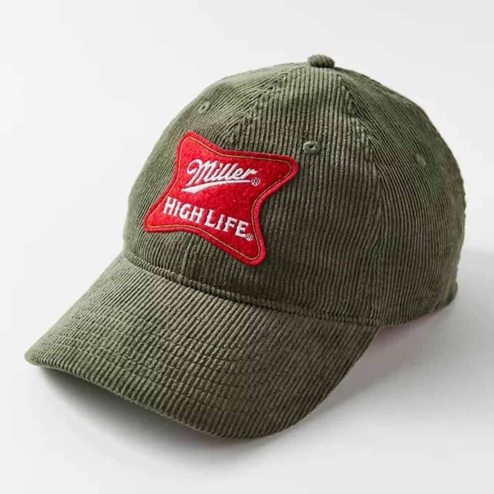 Urban Outfitters Miller High Life Corduroy Baseball Hat
